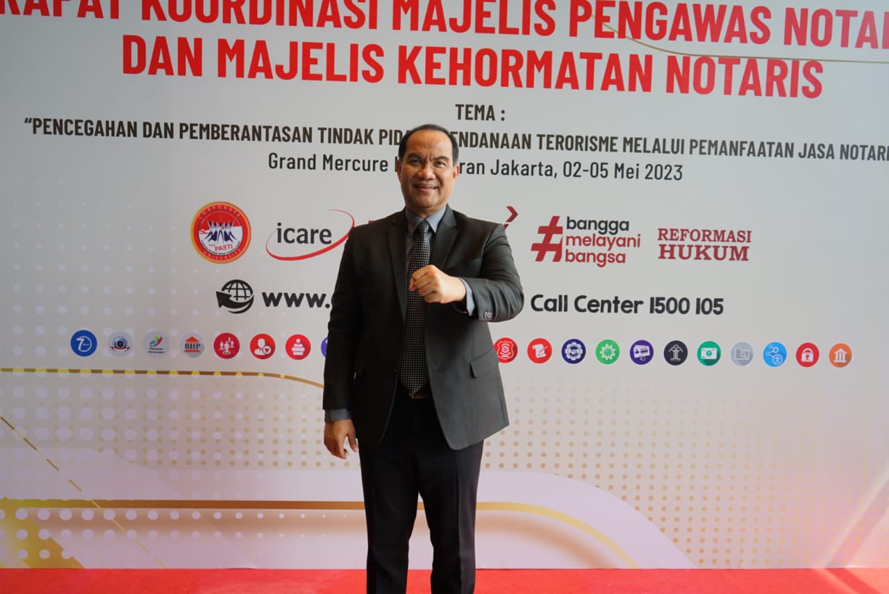 Kakanwil Kemenkumham Sumsel, Ilham Djaya, mengikuti Rapat Koordinasi Majelis Pengawas Notaris (MPWN) dan Majelis Kehormatan Notaris (MKNW) tahun 2023