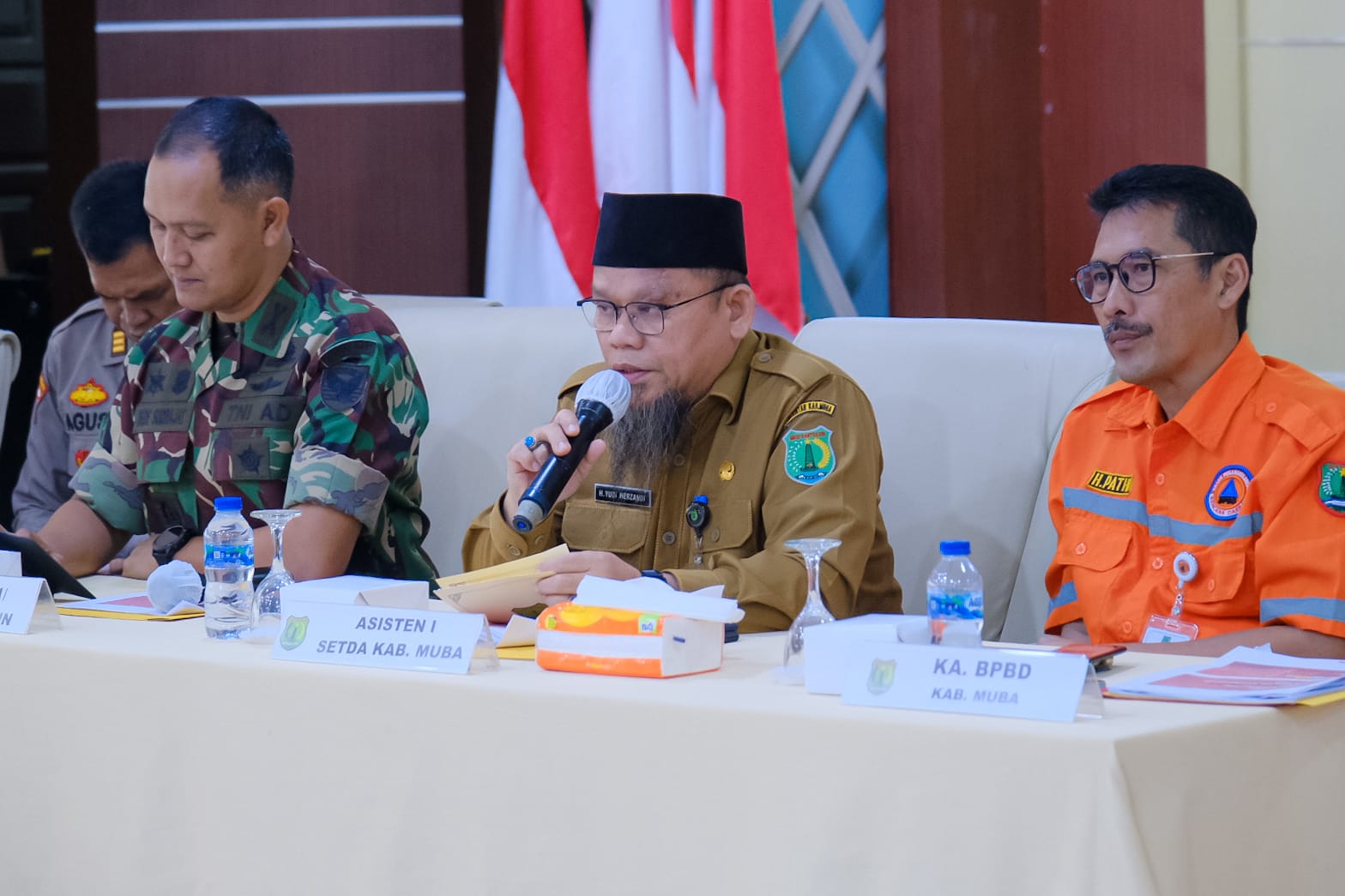 Rapat aktivasi Posko Kebakaran Hutan, Kebun dan Lahan Kabupaten Muba, Senin (8/5/2023)