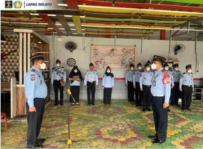 Lapas Sekayu menggelar Apel Deklarasi Ikrar Zero Halinar