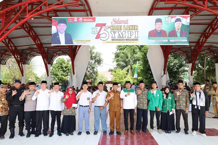 Wali Kota Tanjungbalai Waris Tholib hadiri acara puncak Hari Lahir (Harlah)  ke-75, Yayasan Madrasah Pendidikan Islam (YMPI) Sei Tualang Raso, Senin (15/5/2023)