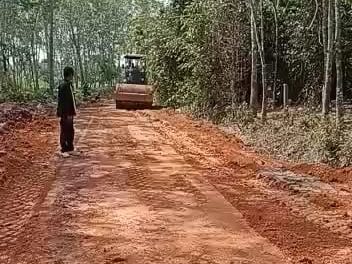 Kondisi jalan terkini di Desa Sungai Menang, Kecamatan Sungai Menang