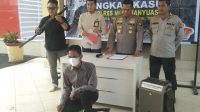 Polres Musi Banyuasin mengamankan Neli karnedi tersangka pembakaran hutan dan lahan untuk membuka area perkebunan, (28/5/2023).