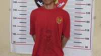 inok (28), warga Soak Baru, Kecamatan Sekayu saat diamankan unit reskrim Polsek Sekayu