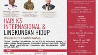 BPJS Ketenagakerjaan Kanwil Sumbagsel bekerjasama dengan Asosiasi Pengawas Ketenagakerjaan Indonesia (APKI), Balai Jasa Konstruksi Kemenpupera, Kepala Dinas Perumahan Rakyat serta Pemerintah Provinsi Sumatera Selatan menggelar webinar K3 dengan Tema Antisipasi Keselamatan Kerja dan Publik