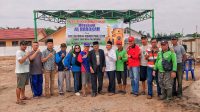Peletakan batu pertama pembangunan Musala Al Barokah Lebak Murni Palembang Sumsel (Dok. Humas Yayasan Albarokah Nur Hilal)