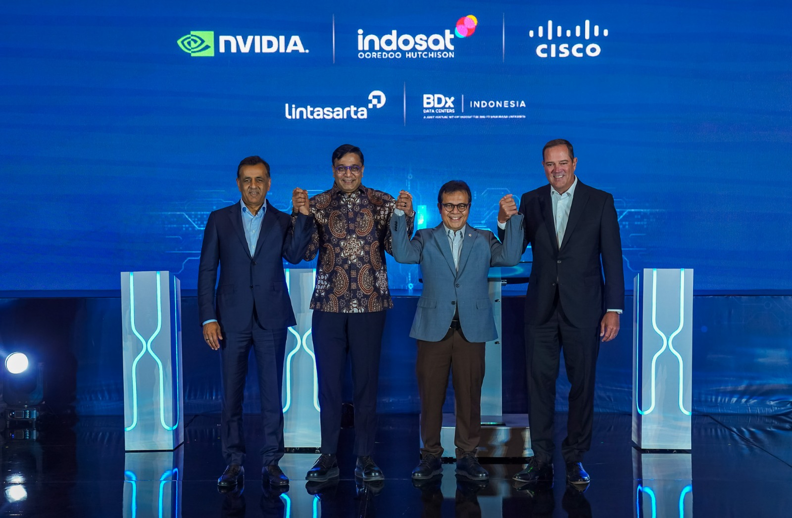 Komdigi Prakarsai AI Center of Excellence Bersama Indosat, Cisco dan NVIDIA untuk Perkuat Daya Saing AI Nasional (Dok. Humas Indosat)