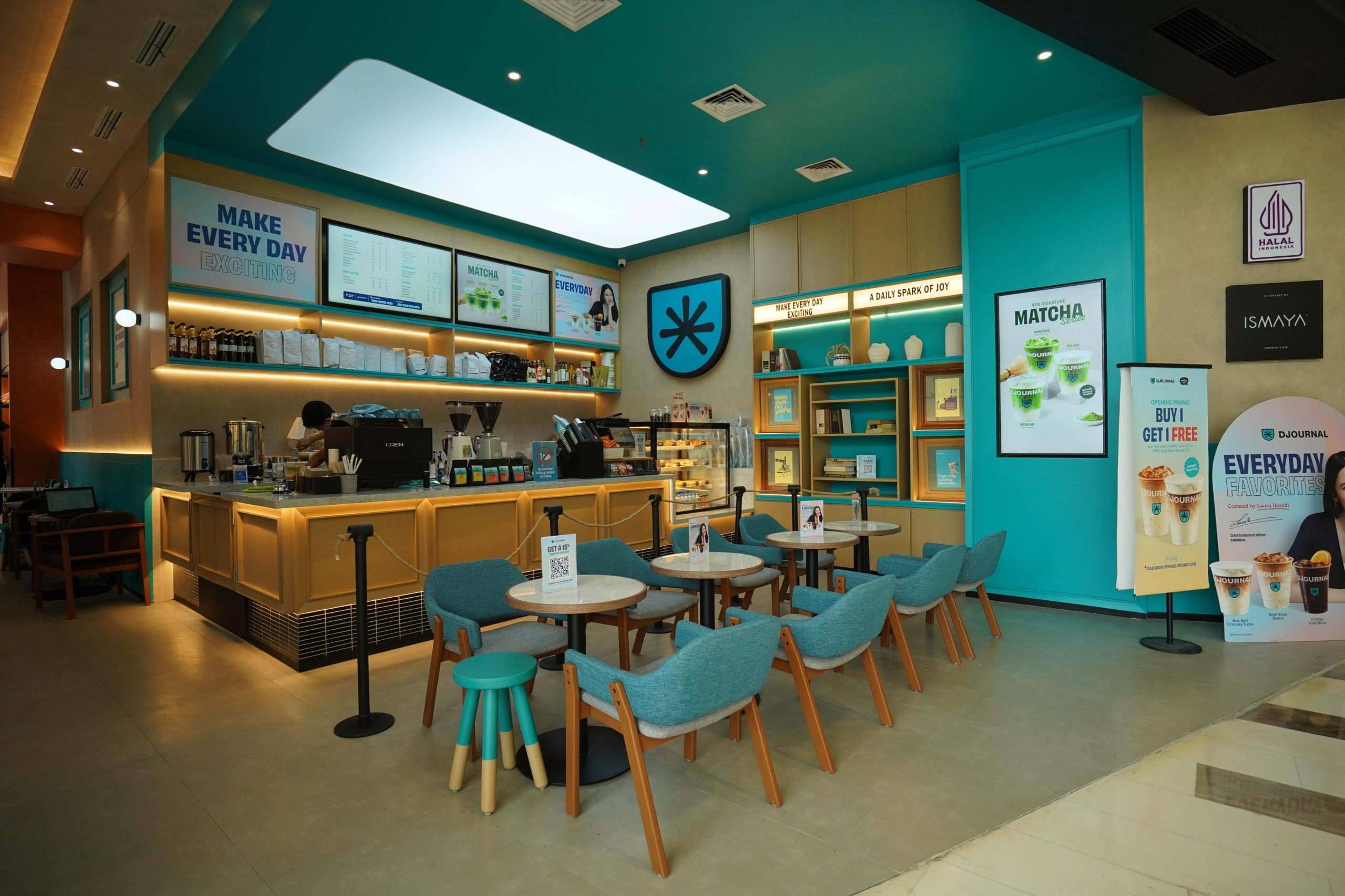 Suasana santai dan nyaman di Djournal Coffee Palembang Icon Mal (Dok. Humas Djournal Coffee Palembang)