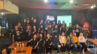 Para musisi Sumsel seusai mengikuti Forum Group Discussion (FGD) bertema Dampak Kebijakan LMKN terhadap Pemusik, digelar di Gunz Cafe Palembang, Senin (18/8/2025) siang (Indodaily.co)