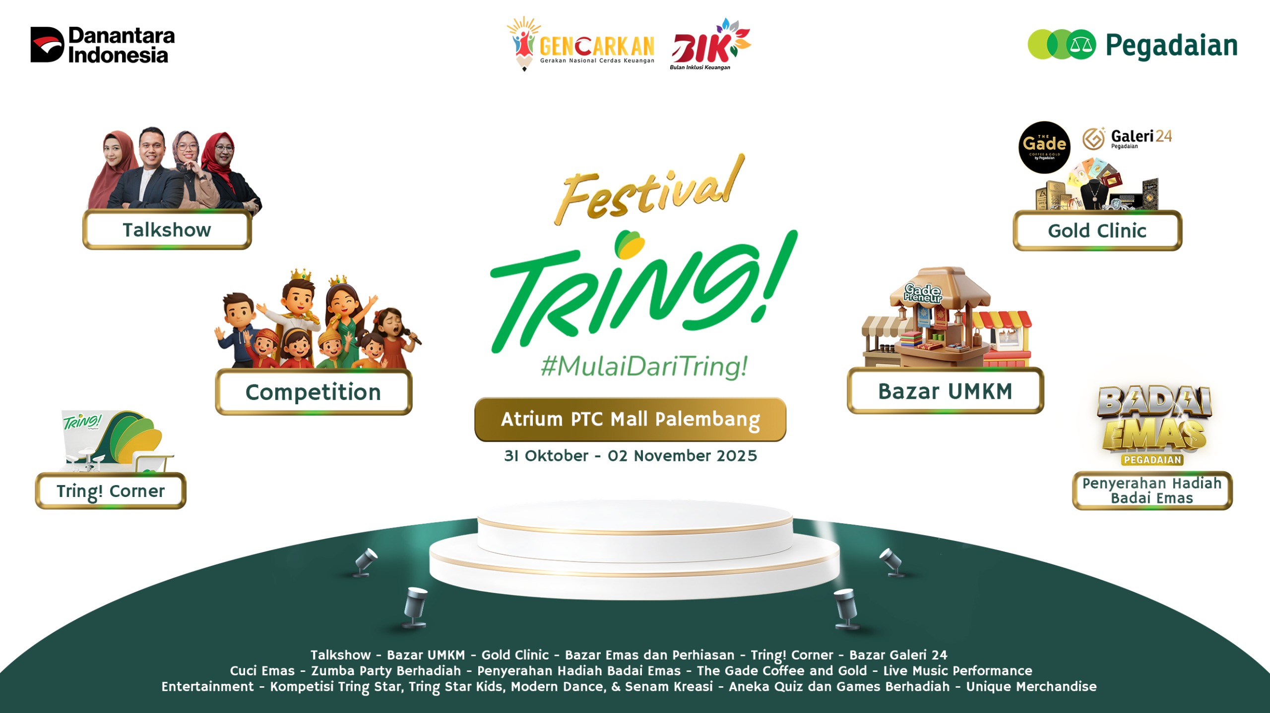Promo Emas dan Undian Menarik di Pegadaian Festival Tring! 2025 di PTC Mall (Dok. Humas Pegadaian)