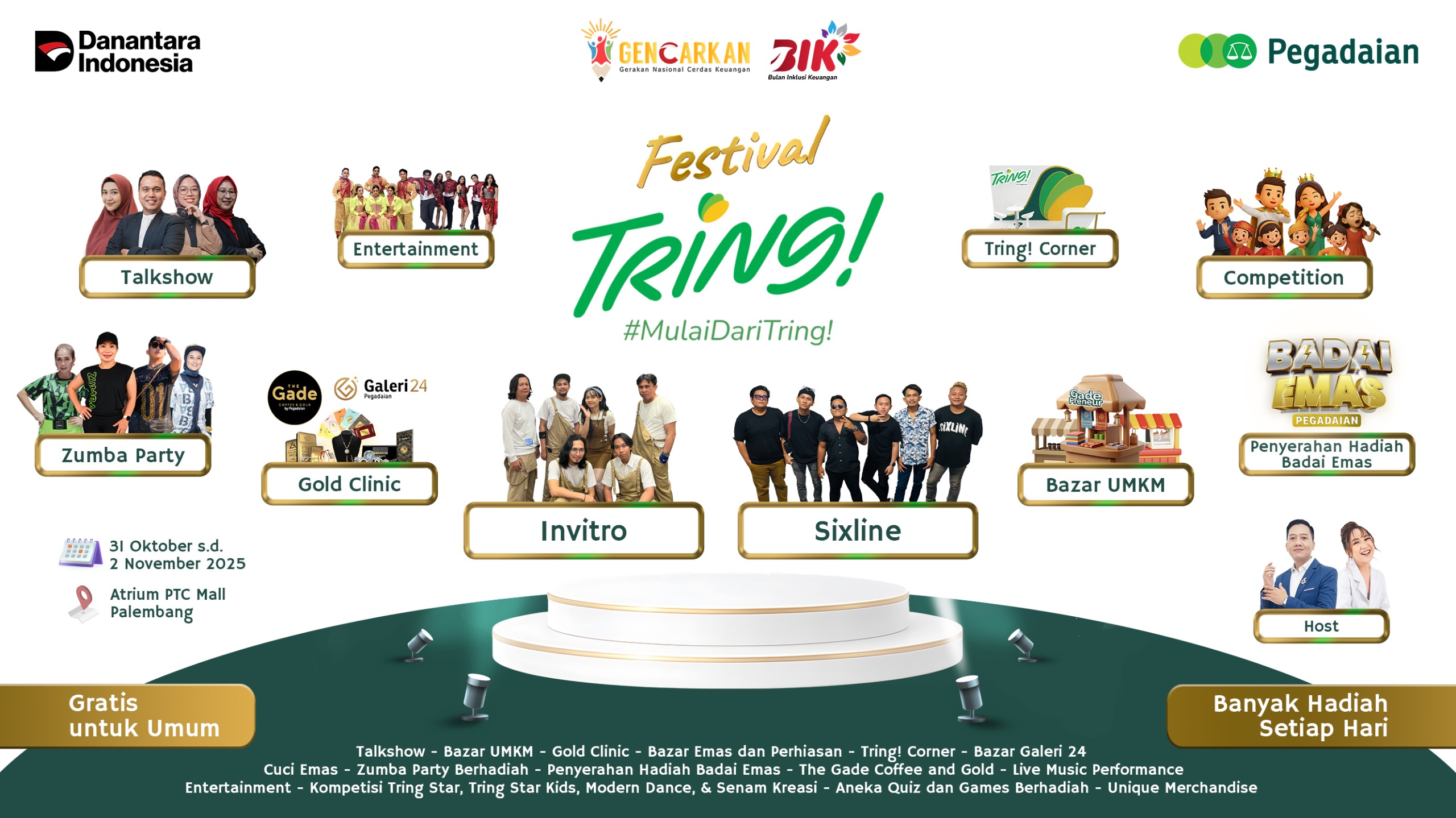 Promo Emas dan Undian Menarik di Pegadaian Festival Tring! 2025 di PTC Mall (Dok. Humas Pegadaian)