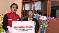 Pertamina Patra Niaga membagikan ratusan paket bantuan ke masyarakat yang terdampak erupsi Gunung Semeru khususnya di Kabupaten Lumajang Jatim (Dok. Humas Pertamina Patra Niaga)