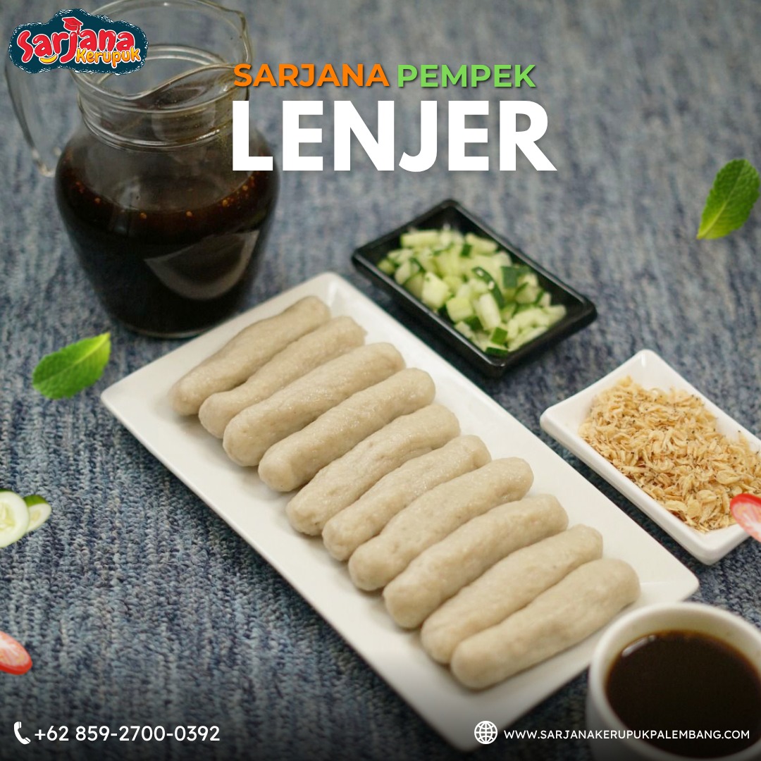 Pempek Lenjer yang jadi salah satu menu terlaris di Sarjana Kerupuk Palembang (Dok. Sarjana Kerupuk Palembang)