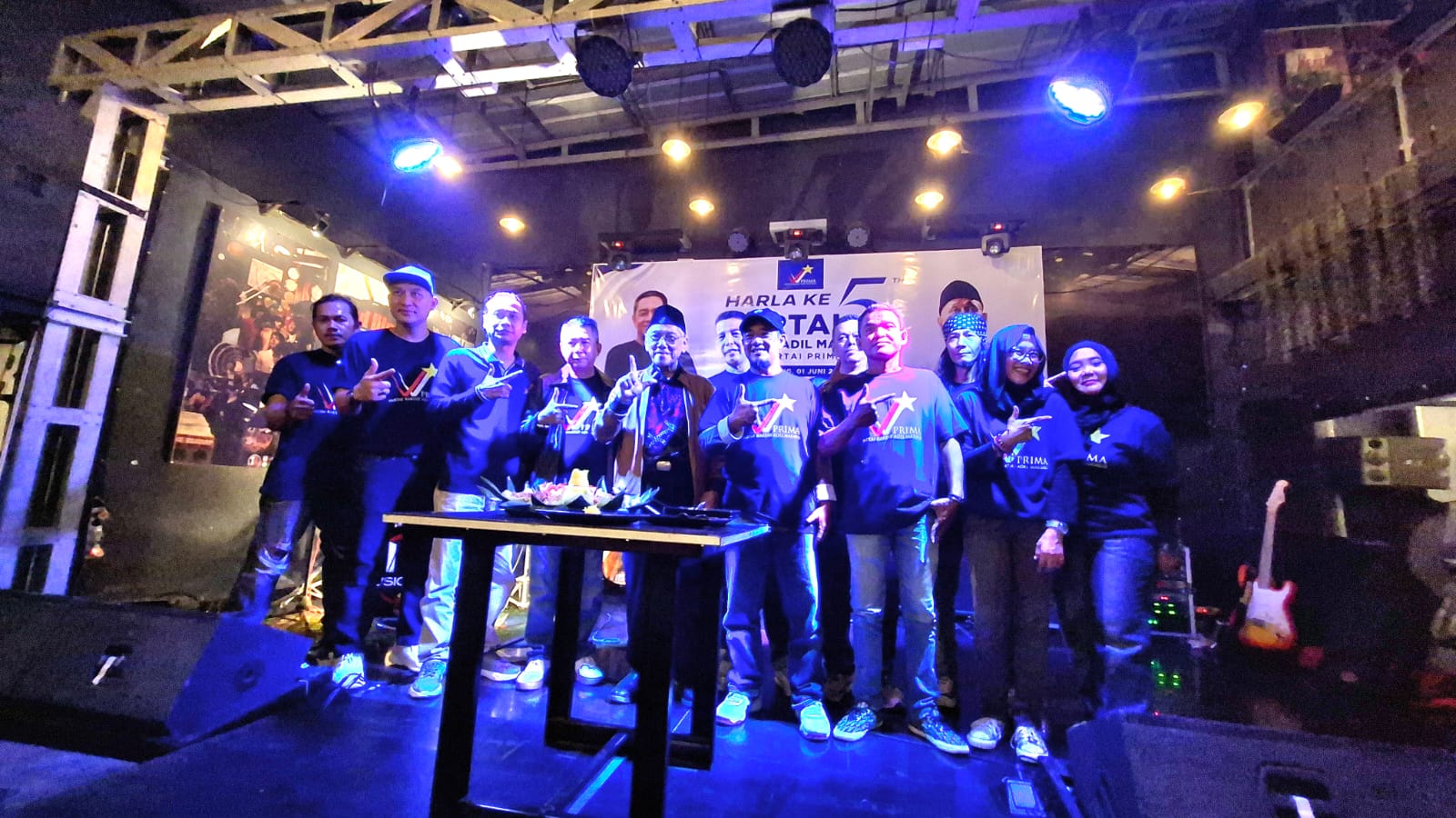 Partai PRIMA Palembang rayakan Hari Lahir partai ke-5 di Studio Rock 12 Palembang (Indodaily.co)