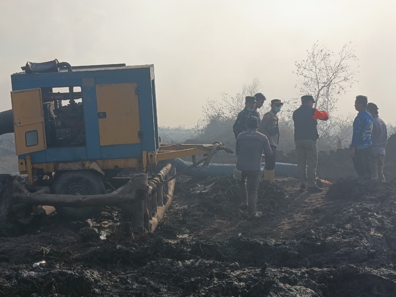 Kondisi kebakaran hutan dan lahan (karhutla) di Kabupaten OKI Sumsel (Dok. Humas BNPB)